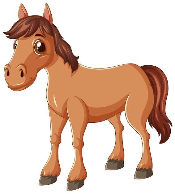 Cute Cartoon Horse Illustration