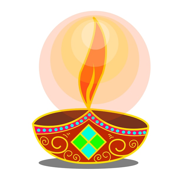 Cute cartoon illustration of diwali day