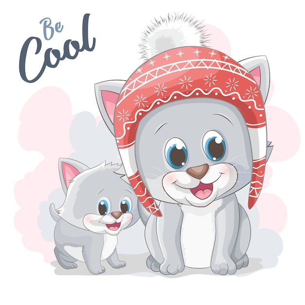 Cute Cartoon kat illustratie