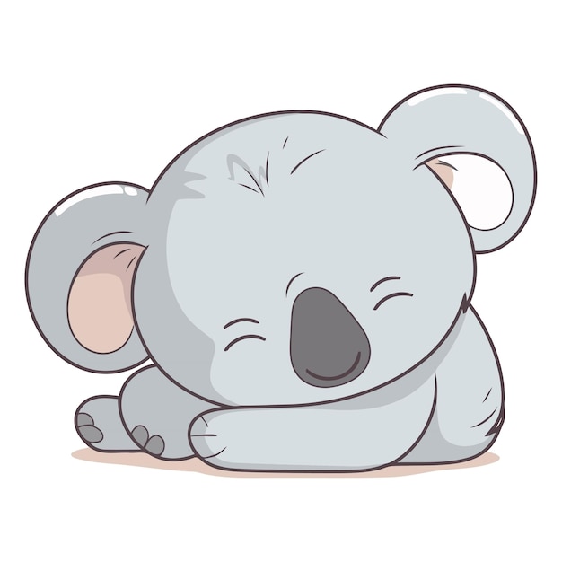 Vector cute cartoon koala of a cute koala