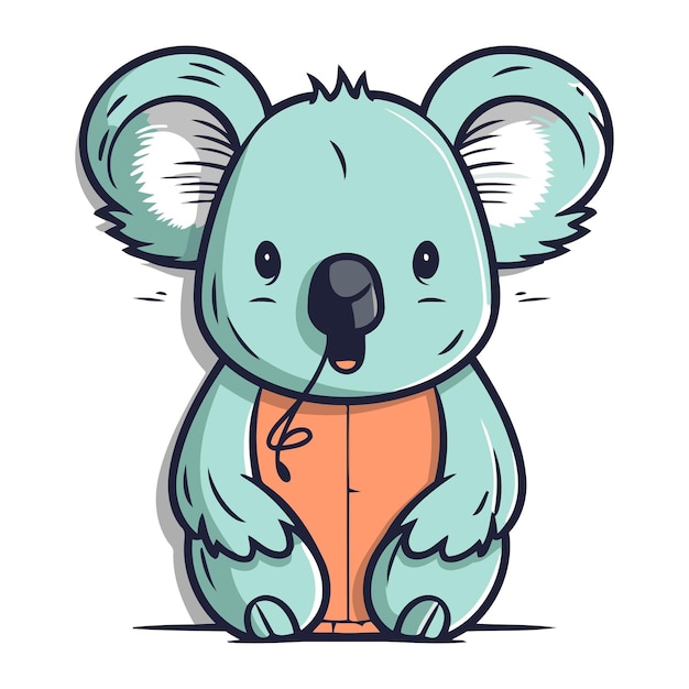 Cute cartoon koala Vector illustration of a cute koala