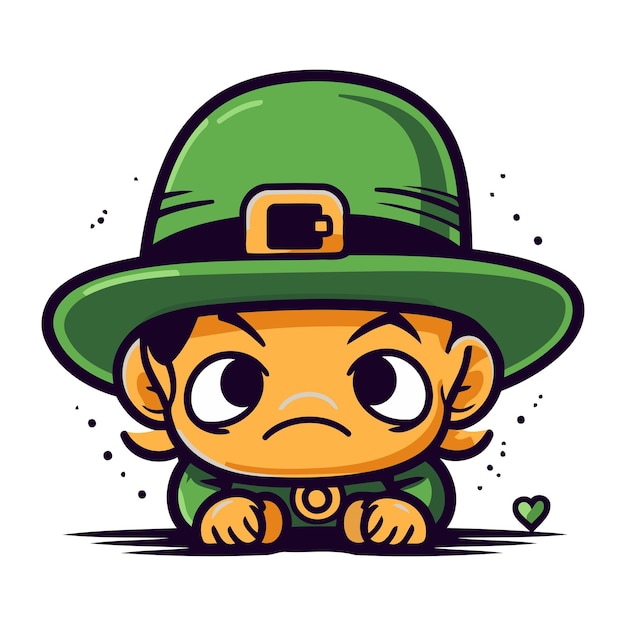 Cute Cartoon Leprechaun Character Vector Illustration