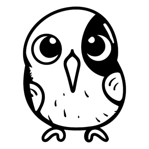 cute cartoon little bird isolated on white background vector illustration