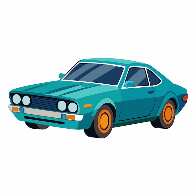 A Cute Cartoon modern car illustration concept