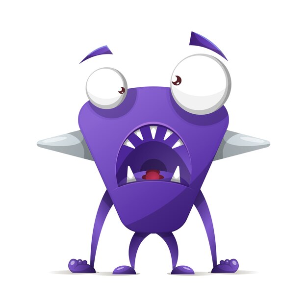 Vector cute cartoon monster