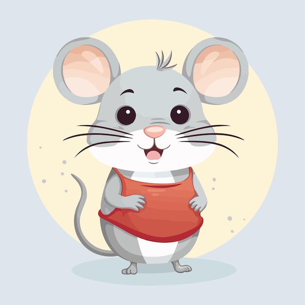 Cute cartoon mouse icon vector