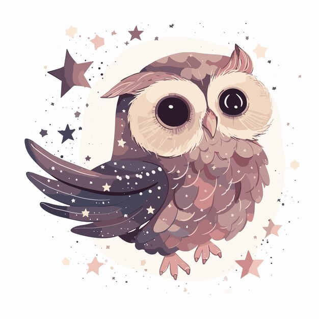 cute cartoon owl fantasy animal