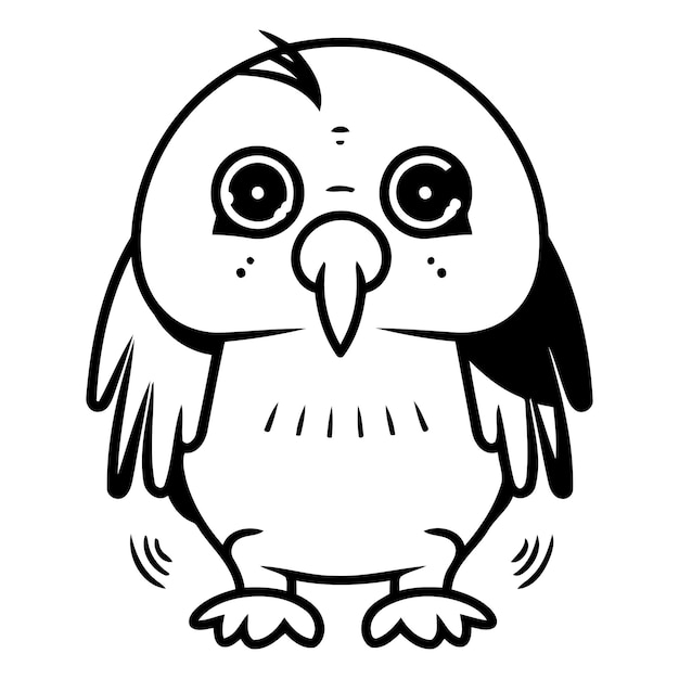 cute cartoon owl vector illustration isolated on white background