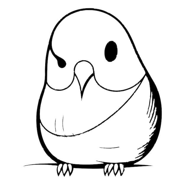 Милая мультфильмная сова Векторная иллюстрация изолирована на белом фоне
