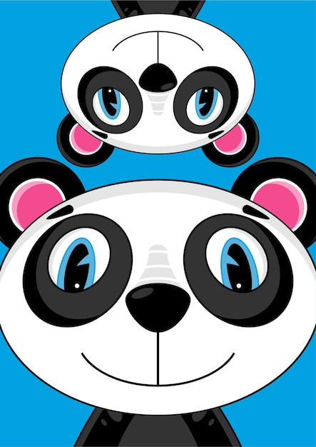 Cute Cartoon Panda Bear Characters