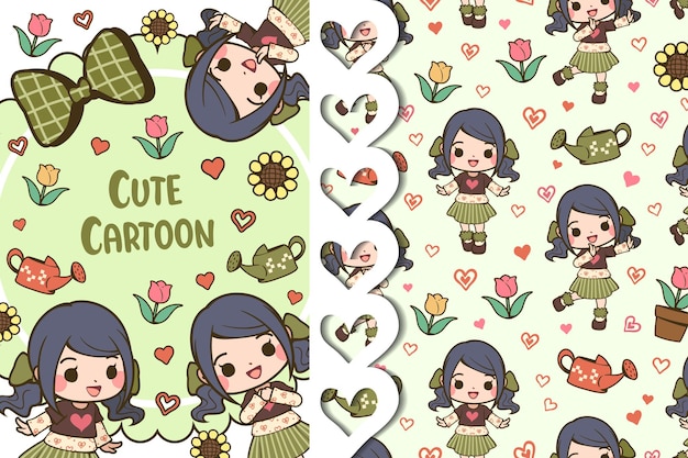 Cute cartoon patroon