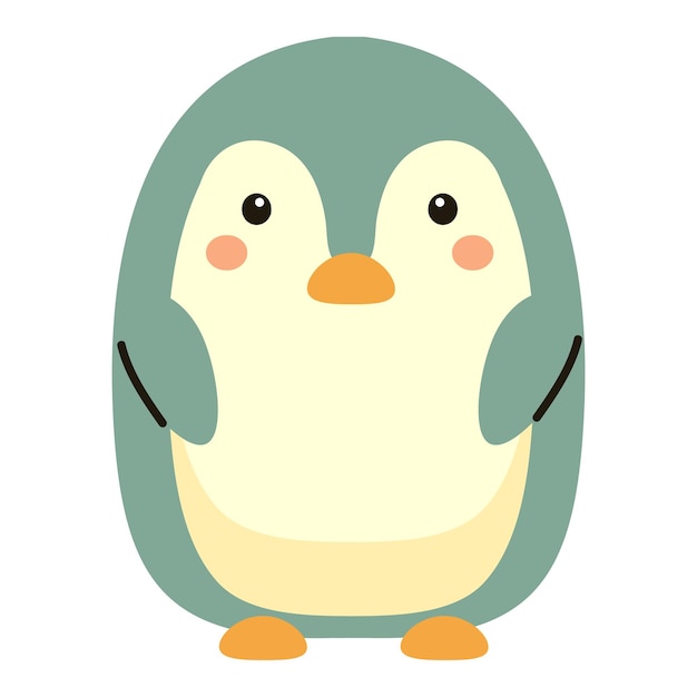 Cute Cartoon penguin doodle vector