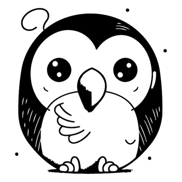 cute cartoon penguin vector illustration on a white background
