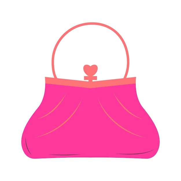 Vettore cucina borsa rosa cartone animato borsa per bambola icona del glamour della moda