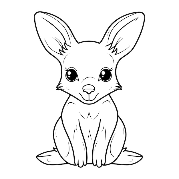 Cute cartoon rabbit Vector illustration Isolated on white background