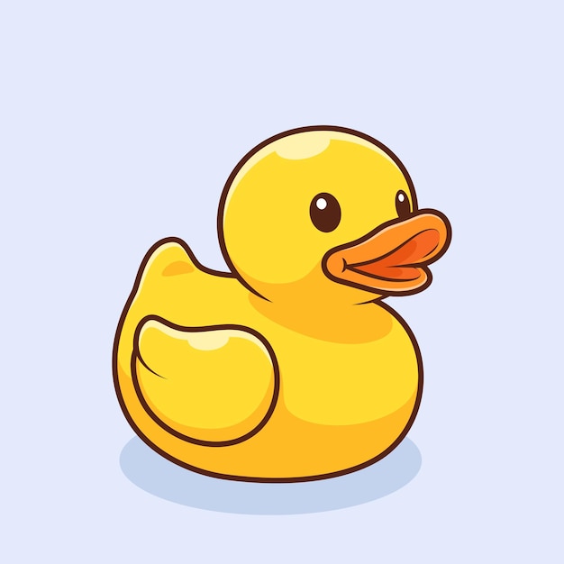 Vector cute cartoon rubber duck vector illustration