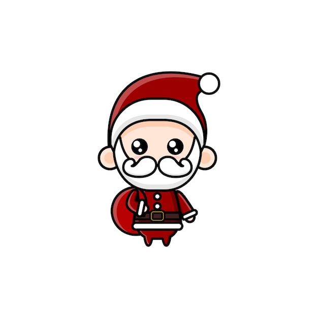 cute cartoon santa claus kawai