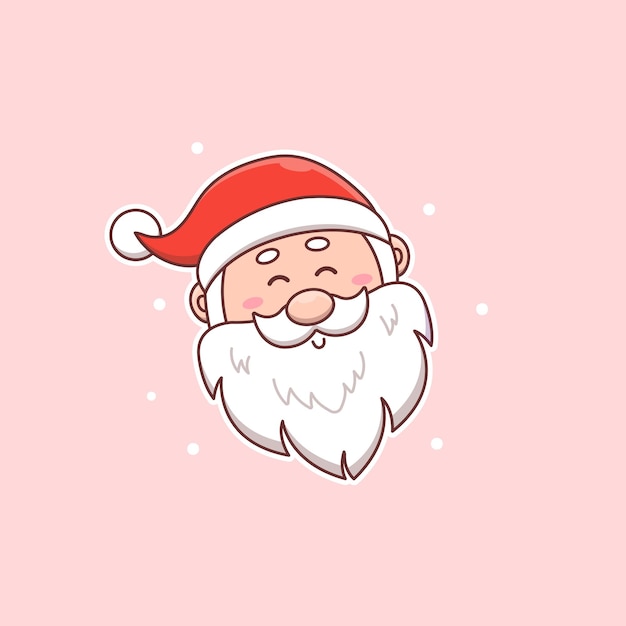 Cute cartoon Santa Claus in vector illustration. Isolated character vector. flat cartoon style