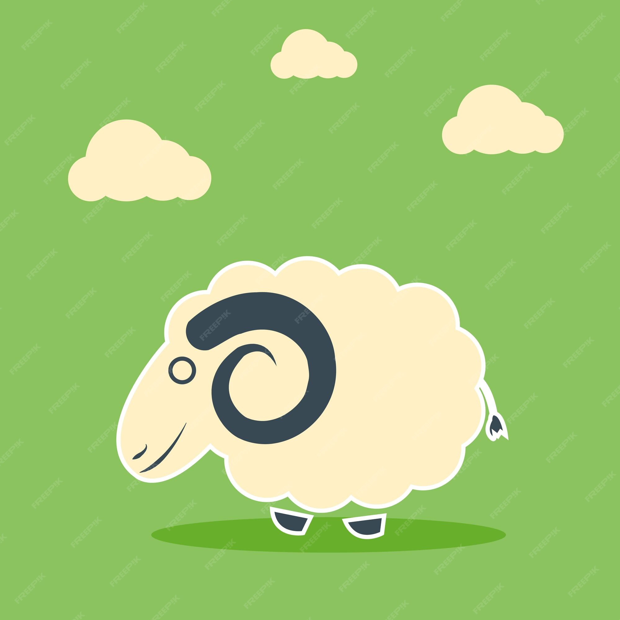 Premium Vector | Cute cartoon sheep vector