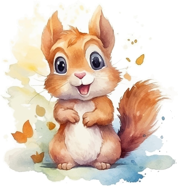 cute cartoon squirrel