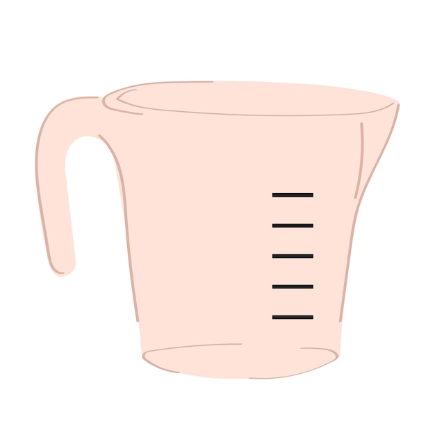 Cute cartoon style measuring cup