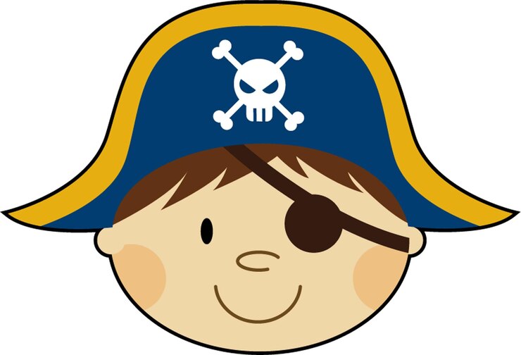 眼帯とかわいい漫画剣士海賊キャプテン キャラクター