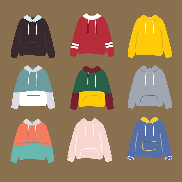 Vector cute cartoon of sweater collection sticker