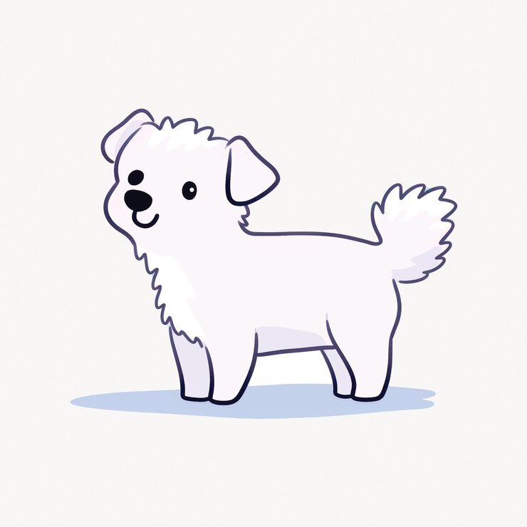 Vector 귀여운 만화  개 일러스트레이션