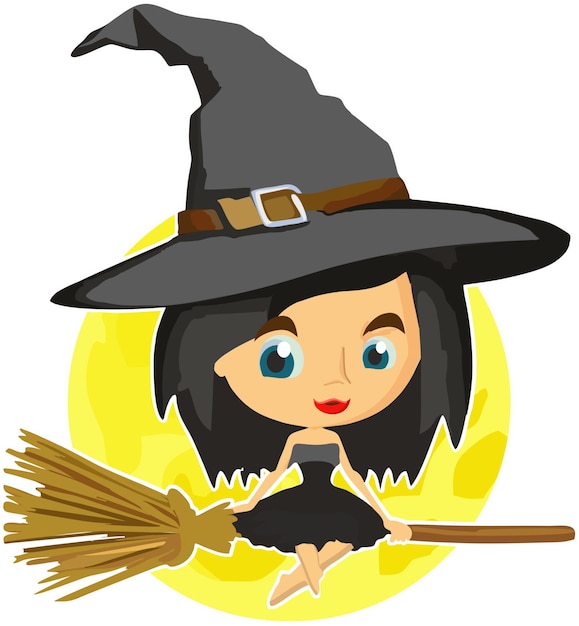 Cute cartoon witch