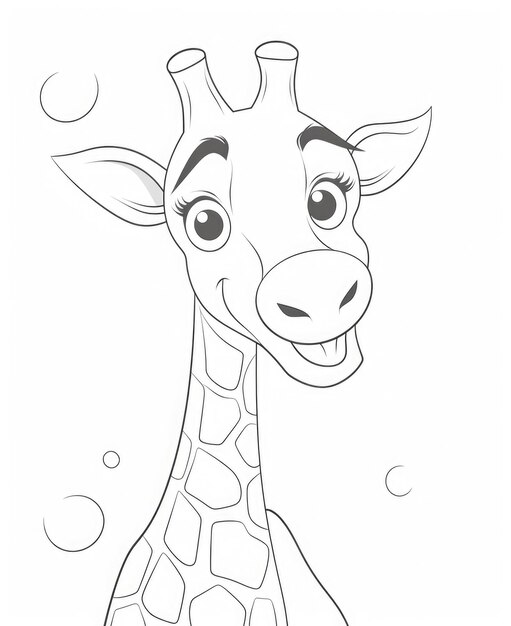 Cute cartoon zebra coloring page for kids