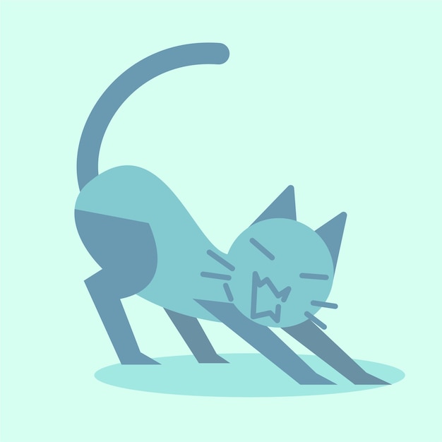 Cute cat animal illustration Cute cat pose illustration Cute cat flat illustration Cute cat expressionxA