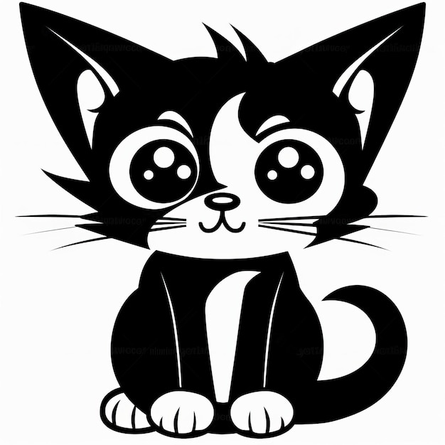 Cute Cat animal vector Cat silhouettes and icons