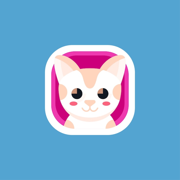 Cute Cat App Icons Logo