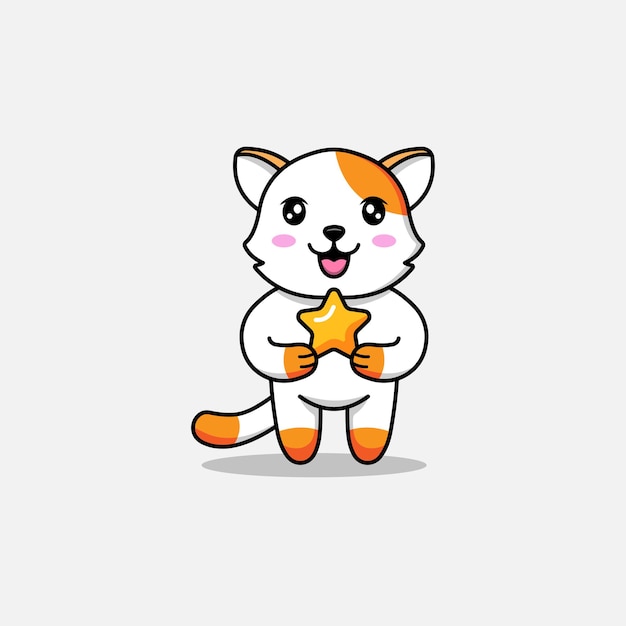 Simpatico gatto che porta una stella
