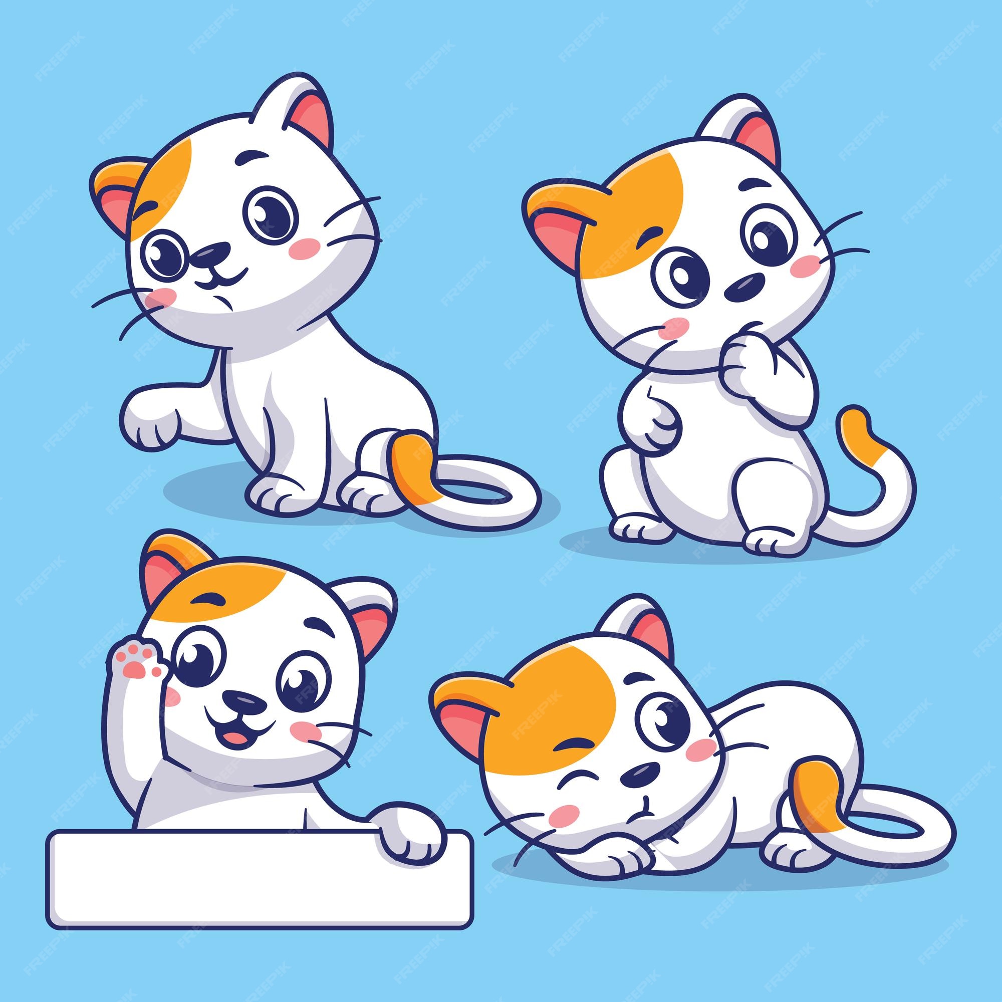 Premium Vector  Funny cat icon vector illustration