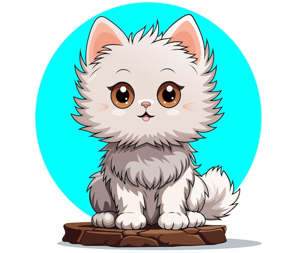 Cute cat cartoon character