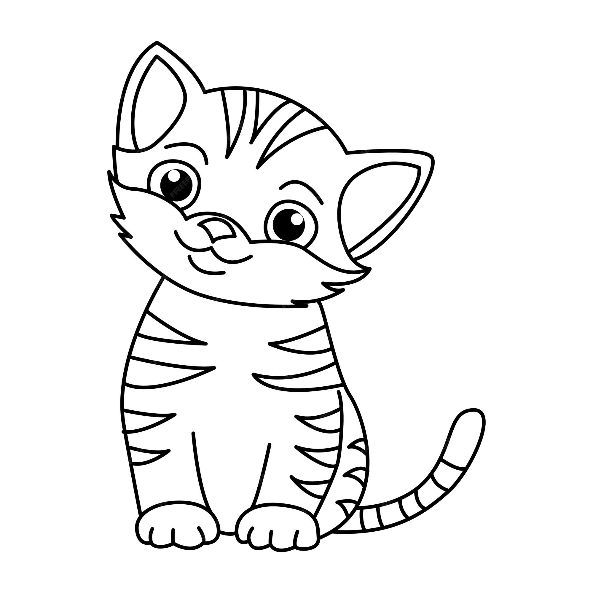 Premium Vector | Cute cat cartoon coloring page illustration vector for kids coloring book Premium Vector | Cute cat cartoon coloring page illustration vector for kids coloring book