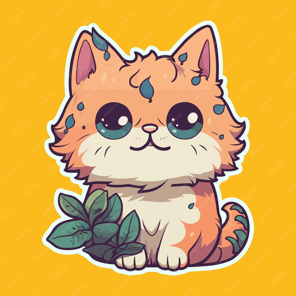 Premium Vector | Cute cat cartoon illustration animal nature concept