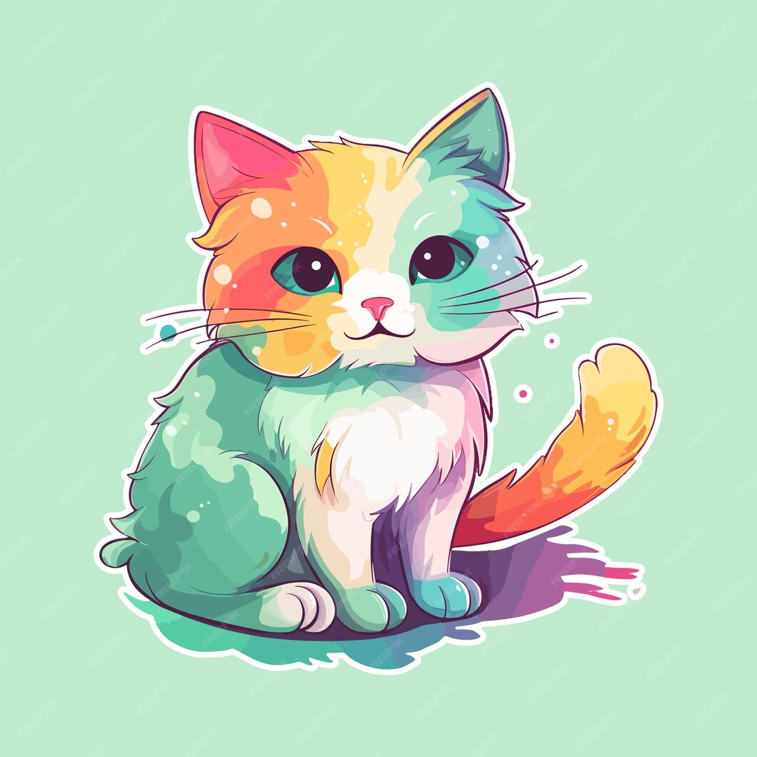 Premium Vector | Cute cat cartoon illustration animal nature concept