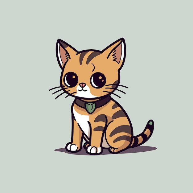Cute cat cartoon kitty meow kitten illustration
