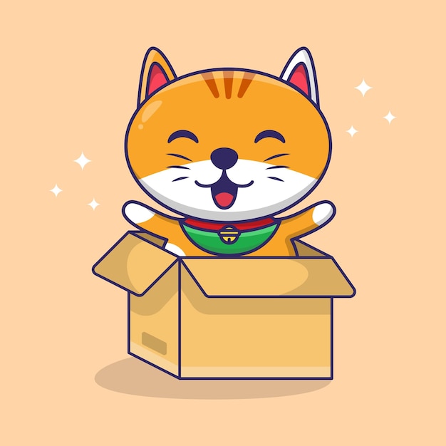Cute Cat Cartoon Petshop Logo Flat Cartoon Style Suitable for Web Landing Page Banner Flyer Sticker Wallpaper Card Background