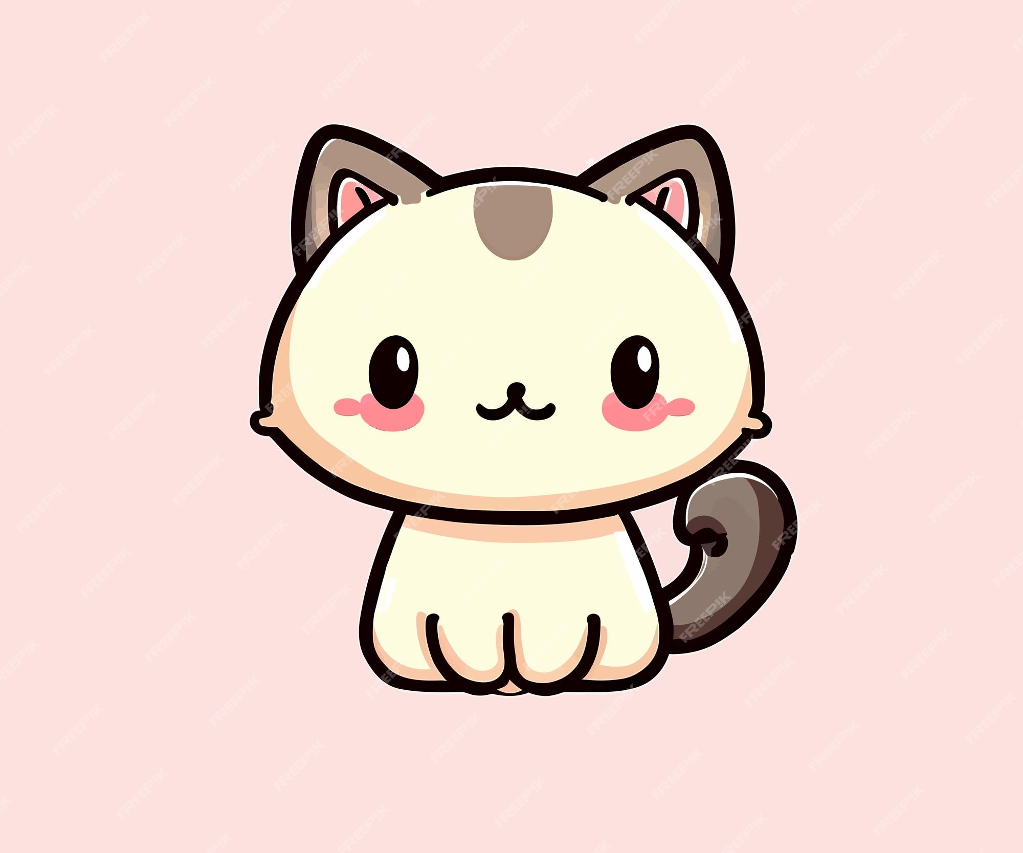 Kawaii cat icon cute animal hi-res stock photography and images