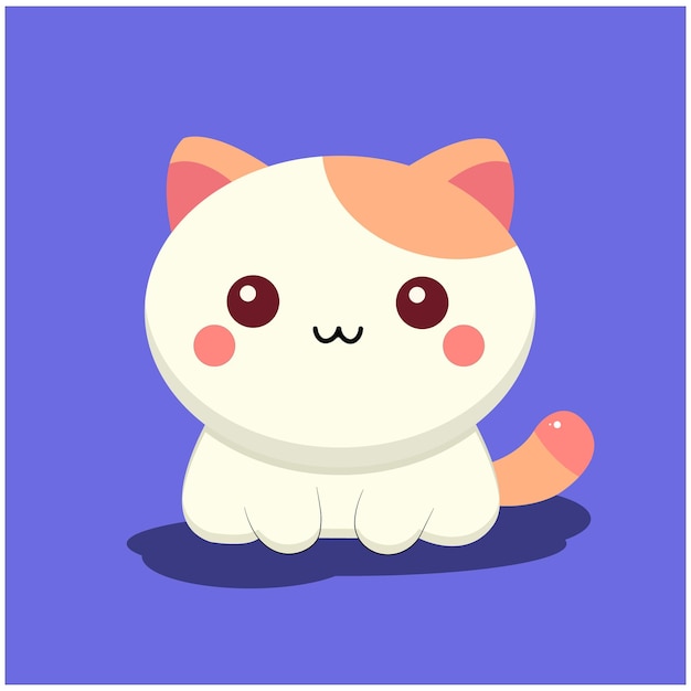 Cute Cat Cartoon Vector Illustration Animal Nature Concept