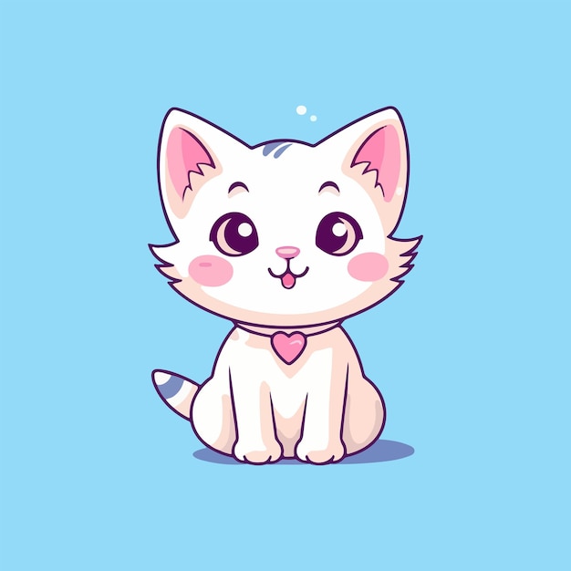 Cute Cat Cartoon Vector Illustration