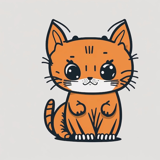 Cute cat cartoon vector illustration