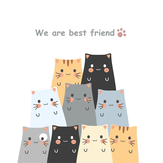 Cartoni animati di gatti carini