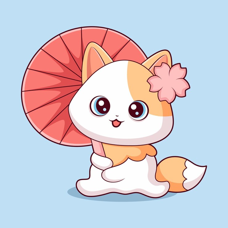 Vector cute cat character design illustration
