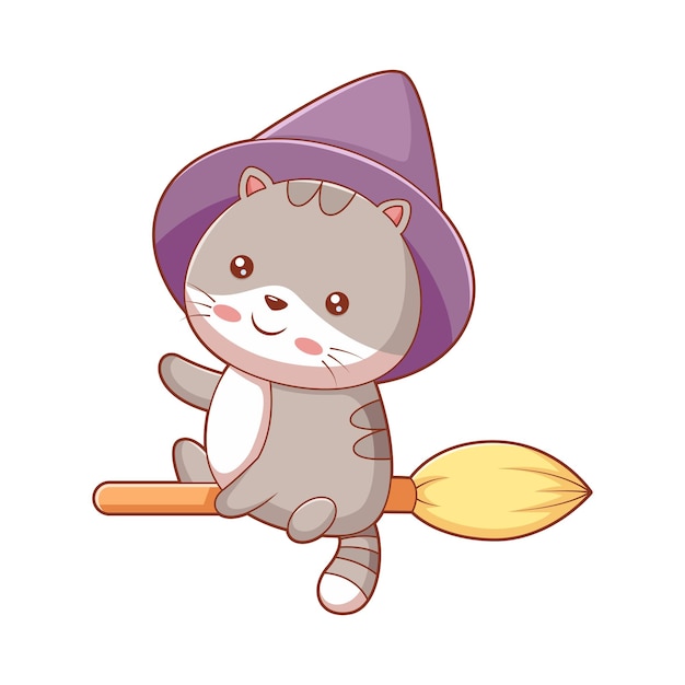 可愛い猫キャラクターデザインイラスト
