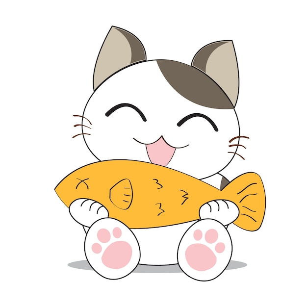 ベクトル かわいい猫キャラクター