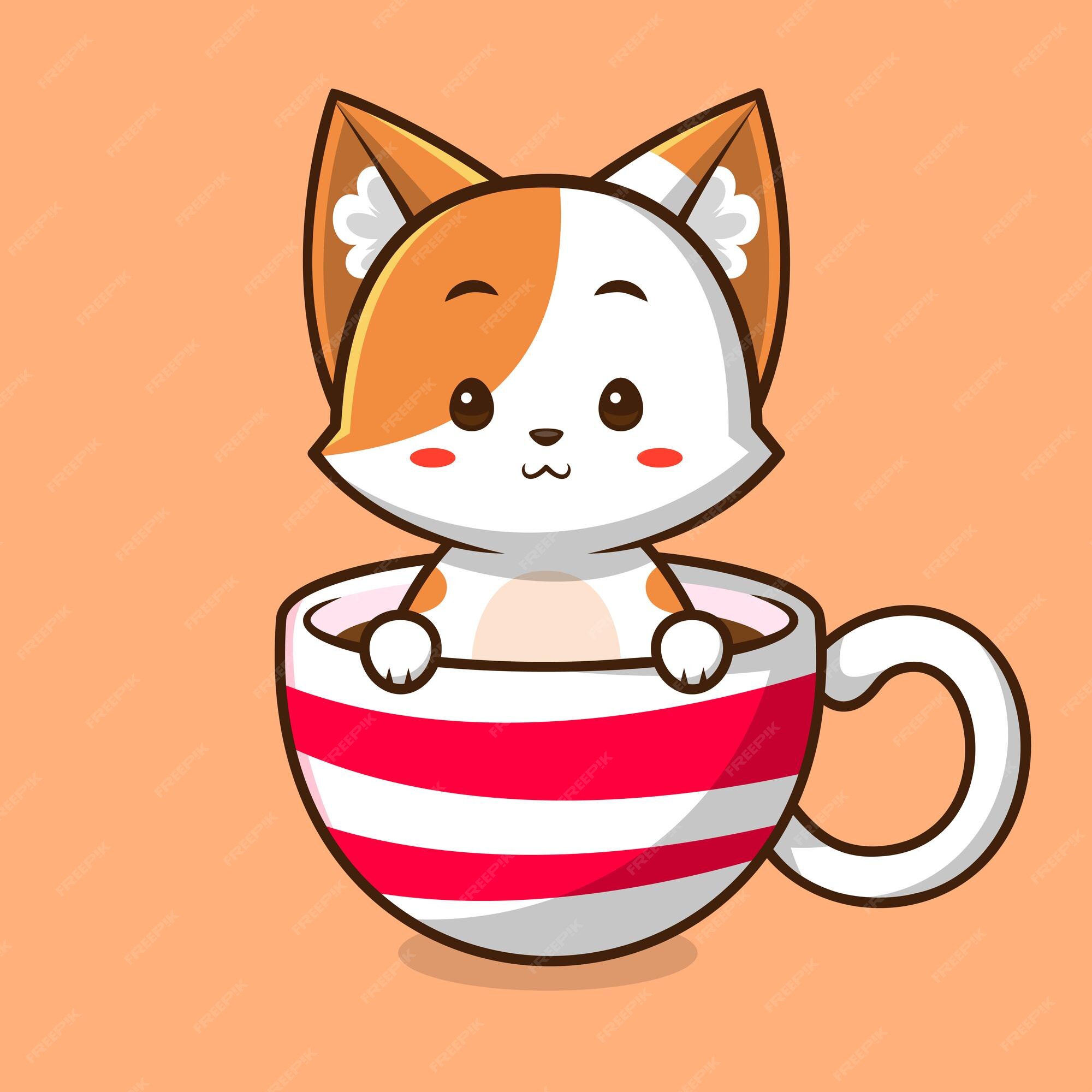 Cute cat icon Stock Vector by ©coffeee_in 95726228